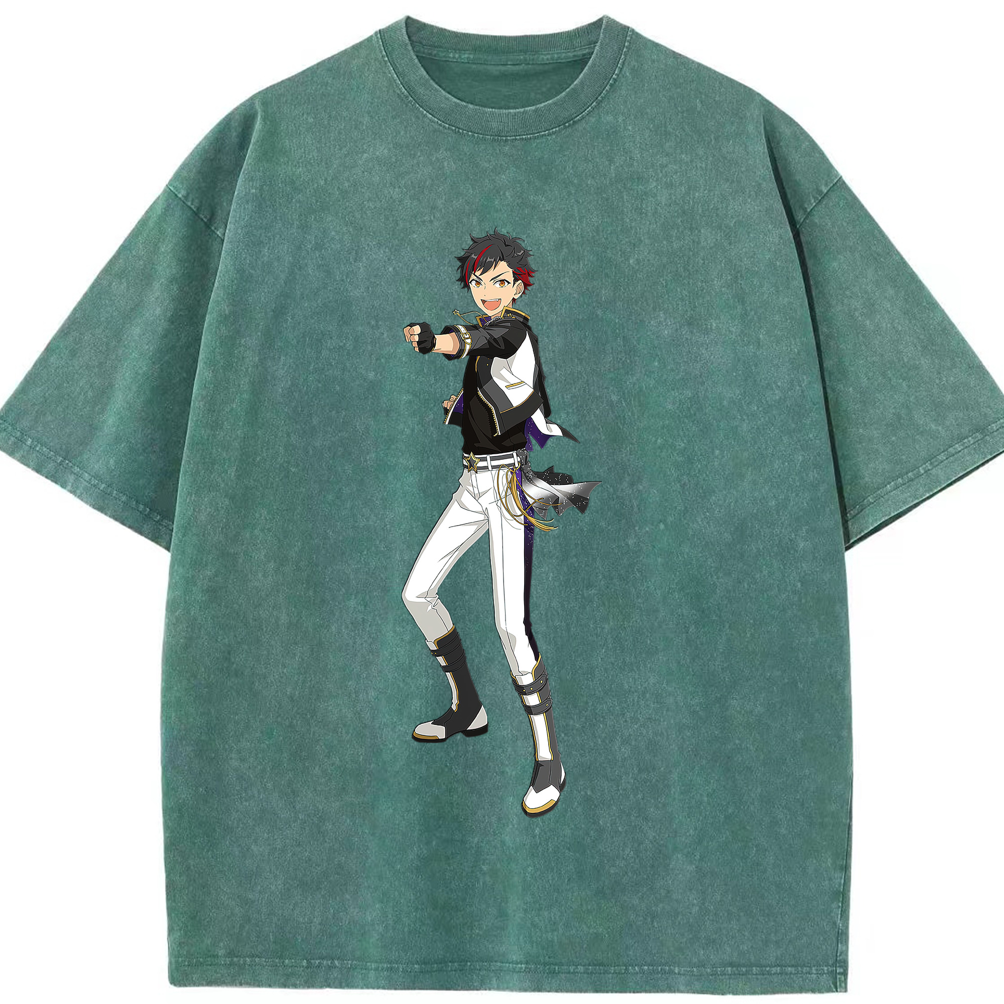 （画像用） あんさんぶるスターズ! Ensemble Stars 綿100% ヴィンテージ風 半袖Tシャツ（フロントプリント）